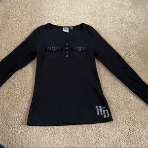 Harley Davidson waffle shirt